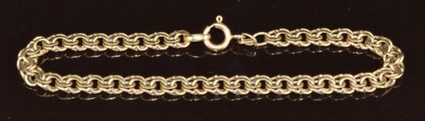 A 9ct gold bracelet, 8.1g, 18cm