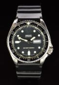 Seiko automatic diver’s wristwatch ref. 7S26-7039 with day and date aperture, luminous hands and