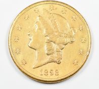 1893 USA $20 gold coin