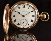 Thomas Russell & Son of Liverpool 9ct gold keyless winding full hunter pocket watch with inset