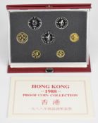 1988 Hong Kong proof coin collection in original Royal Mint pouch
