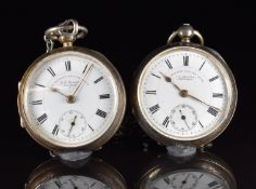 Two J G Graves of Sheffield The Express English Lever hallmarked silver open faced pocket watches,