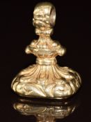 A 9ct gold seal set with carnelian agate, 11.6g