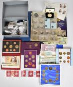 Amateur coin collection including Roman, Georgian and later coins, collectable Royal Mint and