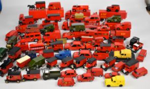 Over 70 diecast model Royal Mail / Post Office vans and cars by Corgi, Dinky, Lledo etc.