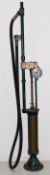 Gilbert and Barker Springfield Mass USA vintage car or motorcycle interest petrol pump, with hand