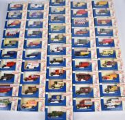 Over fifty Lledo Days Gone diecast model vans and trucks to include Dennis Delivery Van, Ford