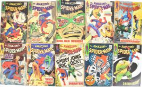 Ten early The Amazing Spider-Man comics by Marvel comprising issues 51-60, featuring the second