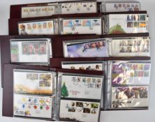 A collection of modern GB first day covers in albums