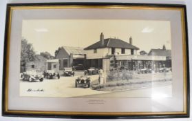 Louis Klementaski signed black and white photograph of Continental Cars Ltd, Portsmouth Road,