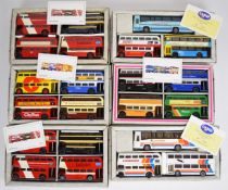 Six Corgi multi vehicle diecast model bus boxed sets to include Routemasters in Exile, Stagecoach