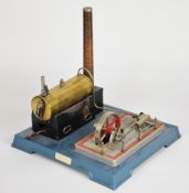 Fleischmann live steam stationary engine, the single cylinder oscillating engine on named base