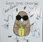 Charlie Watts Autographed - From One Charlie CD boxset, invitation and book, all signed by The