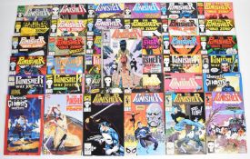 Fifty-eight 1980/90's Punisher comics by Marvel.