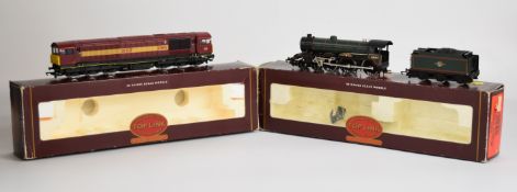 Two Hornby Top Link 00 gauge model railway locomotives comprising EW & S Co-Co Diesel Electric