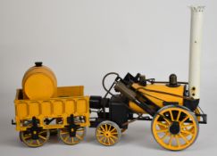 Hornby Stephenson's Rocket 3½ inch gauge live steam locomotive and tender, overall length 41cm
