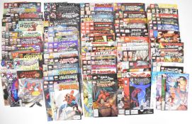 Approximately two hundred and twenty modern age The Amazing Spider-Man comics by Marvel