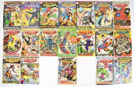 Nineteen The Amazing Spider-Man comics by Marvel comprising issues #102-120, featuring the first
