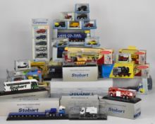 A collection of diecast model haulage and construction vehicles to include Corgi, Oxford, Atlas
