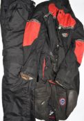 Gentleman's Frank Thomas Sortex motorcycle armoured jacket, size XXL and pair of Tuzo armoured and