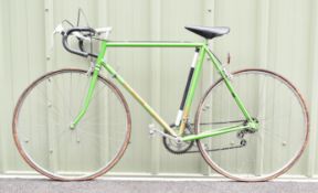 Motobecane Diffusion road touring bike with down tube shifters, seat tube measurement 59cm.