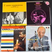 Fifty mostly 1950s and 1960s US and UK Jazz LPs including Erroll Garner, Edmond Hall, Benny Goodman,