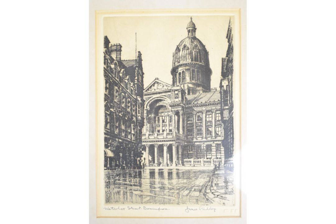 James Priddey (1916-1980) three signed etchings 'Waterloo Street' and 'Paradise Street' both - Image 2 of 5