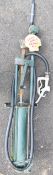 Godwin P1 classic or vintage car petrol pump, with hand cranked mechanism and aluminium nozzle,