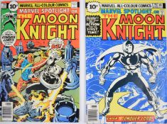 Marvel Spotlight on 'The Moon Knight' issues 28 and 29, 1st and 2nd solo appearance of Moon Knight.