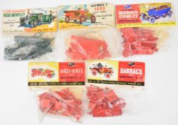 Five Airfix 1:32 scale plastic model veteran car kits comprising 1910 Model T Ford 1337, 1905
