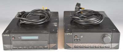 Cyrus III amplifier and Cyrus PSX R power supply unit.