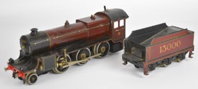 Bassett-Lowke 0 gauge live steam 2-6-0 LMS tender locomotive, 13000