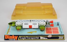 Dinky Toys Space:1999 diecast model Eagle Transporter, 359, in original bubble display box.