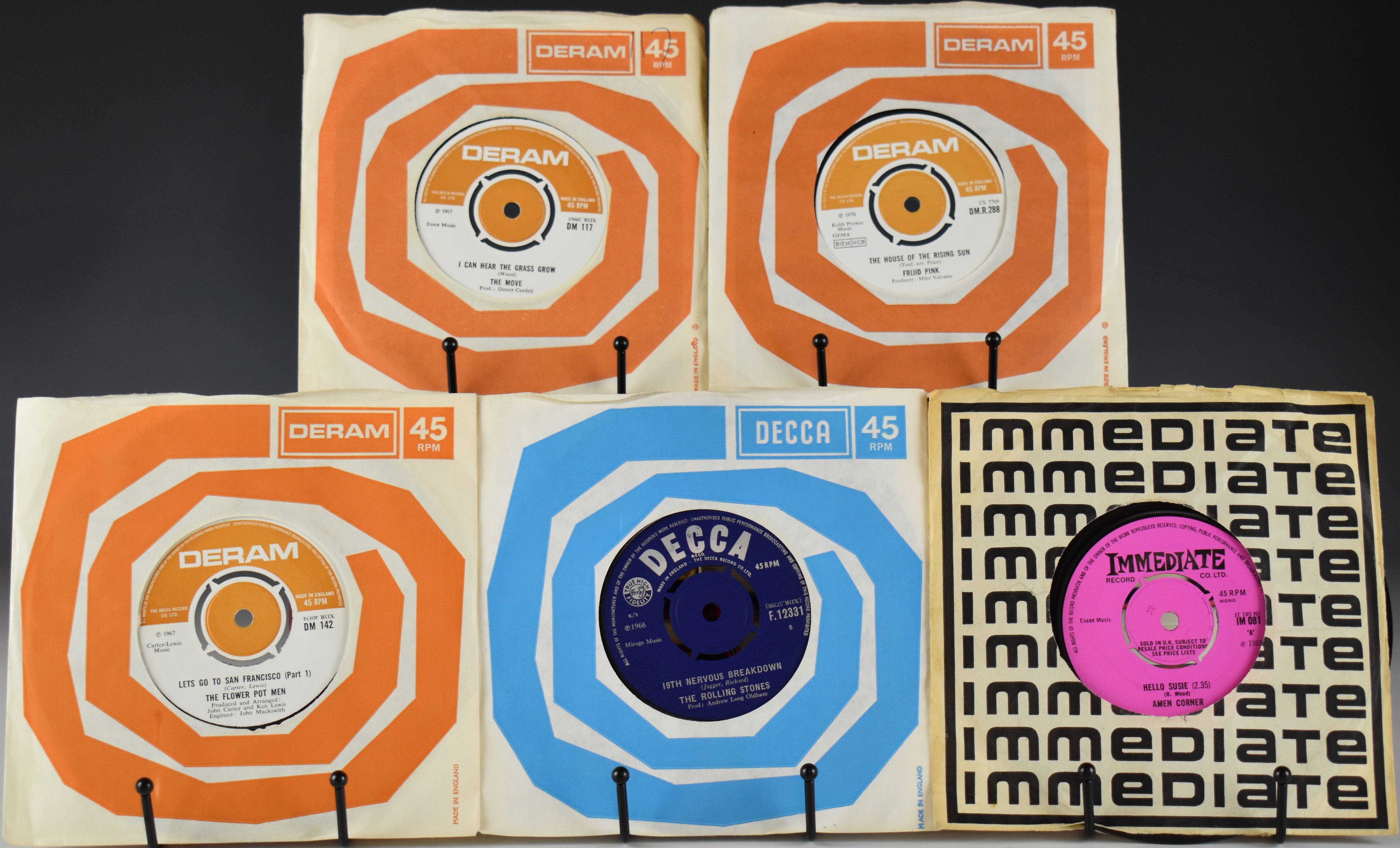 Approximately 100 mainly 1960s 7" singles on Decca, Immediate, Deram, Tamla, Stax, CBS, Pye,