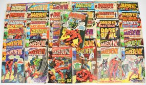 Fifty-one Silver and Bronze Age Daredevil comics by Marvel.