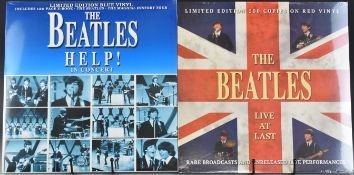 The Beatles - Two unofficial / bootleg LPs comprising The Beatles Live At Last red vinyl limited