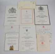 Group of five letters (likely facsimile) on headed paper comprising Queen Elizabeth II from