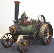Burrell 3 inch scale live steam model traction engine Old Sal, the copper boiler fed by an