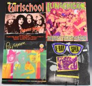 Six Punk / New Wave / Rock LPs comprising X-Ray Spex Live At The Roxy Club (Receiver RRLP140),