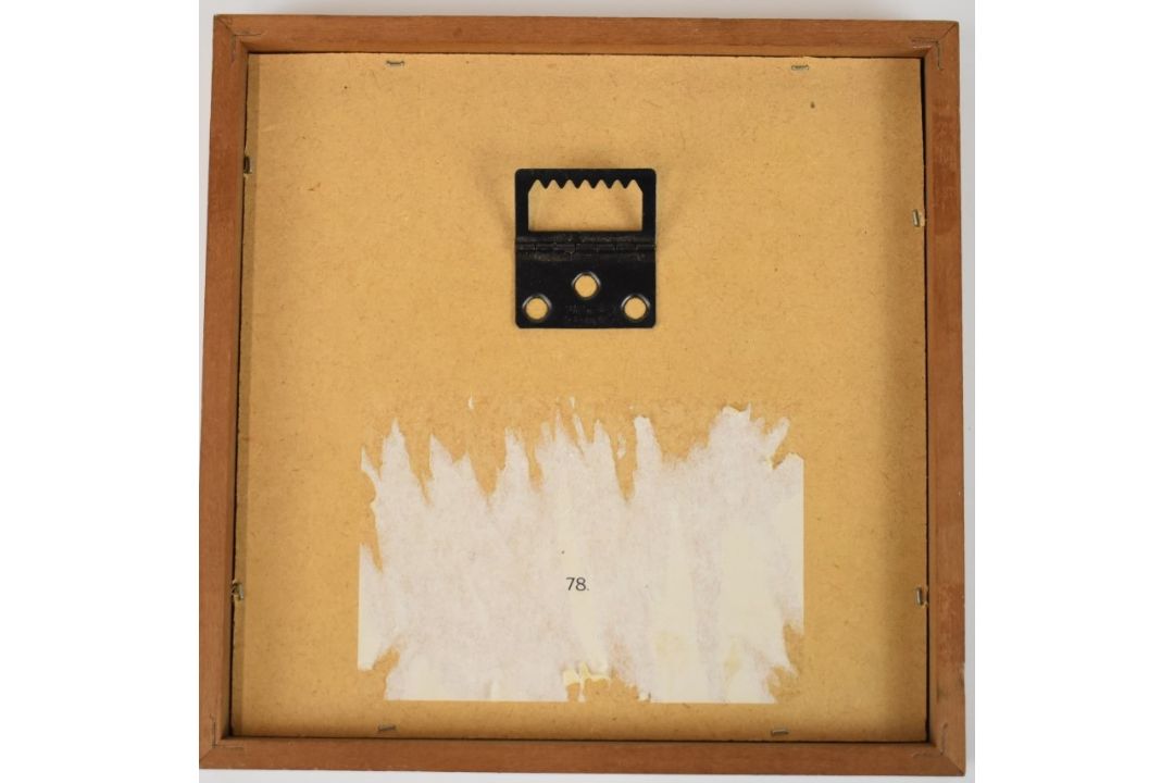 Damien Hirst framed square of wrapping paper, 14.5 x 14.5cm, in wood frame, with letter of - Image 2 of 3