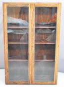 Danish rosewood mid century modern glazed bookcase / cabinet with printed mark verso 'EDV