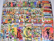 Over seventy Bronze Age Marvel comics comprising titles Ka-Zar The Savage and The Defenders.