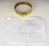 Probably King George II adjustable dog collar with engraved script 'King George (numerals due to