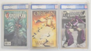 Three CGC graded Marvel and Dreamwave comics comprising Wolverine Origin issue #3 NM+ 9.6 ,