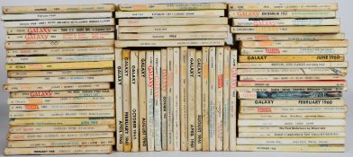 Sixty-five Galaxy Science Fiction digest-size magazines with a near complete 1960's decade run,