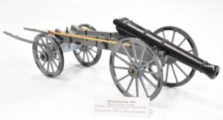 Prize winning exhibition quality model of a 12lb cast iron gun and limber, built by the award