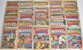 Thirty The Mighty World of Marvel comics comprising issues 4-9, 11-14, 19-37 and duplicates.