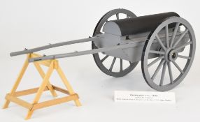 Prize winning exhibition quality model of a horse drawn gunpowder cart, built by the award winning