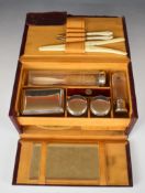 American black social history, theatre, vaudeville interest a cased travelling vanity set with