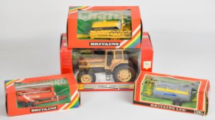 Four diecast model agricultural vehicles comprising Ros Silverline 1706 Lamborghini 10255,